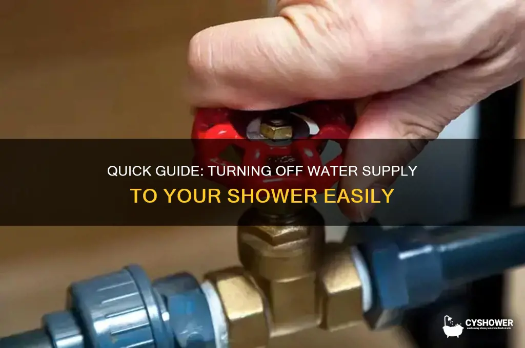 how to turn of water to shower