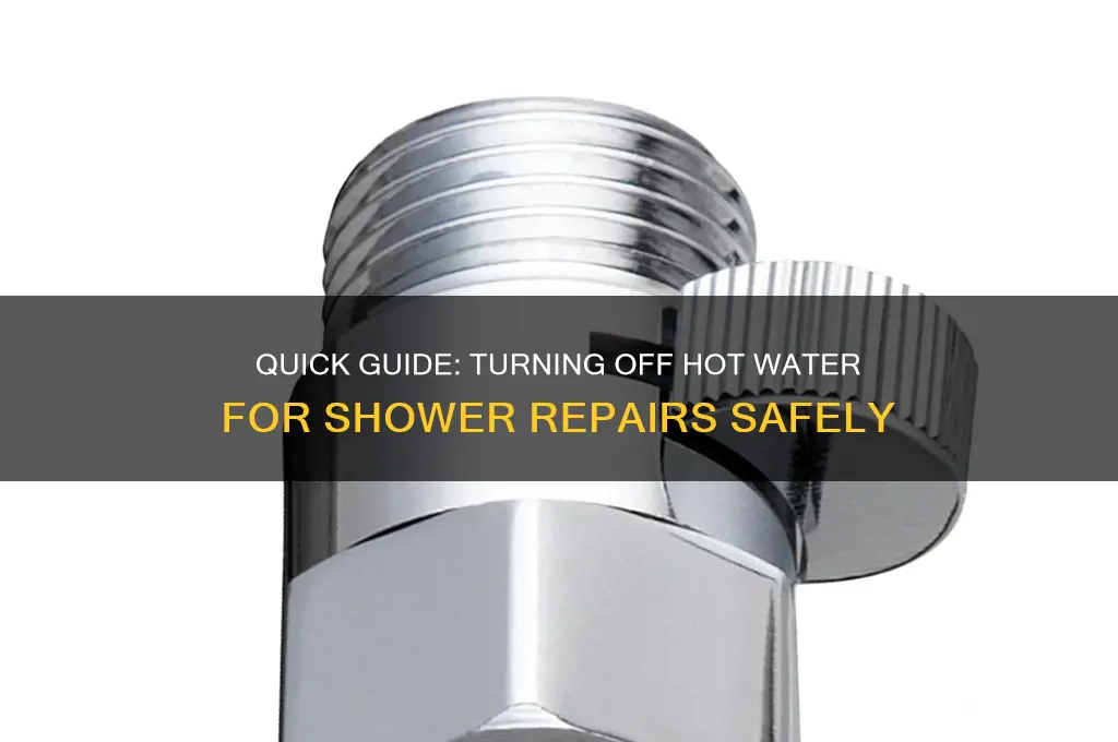 how to turn off hot water to shower fir repairs