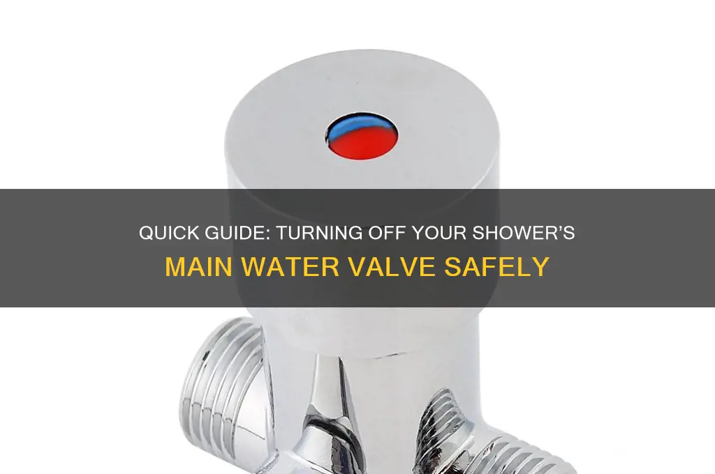how to turn off main water valve for shower