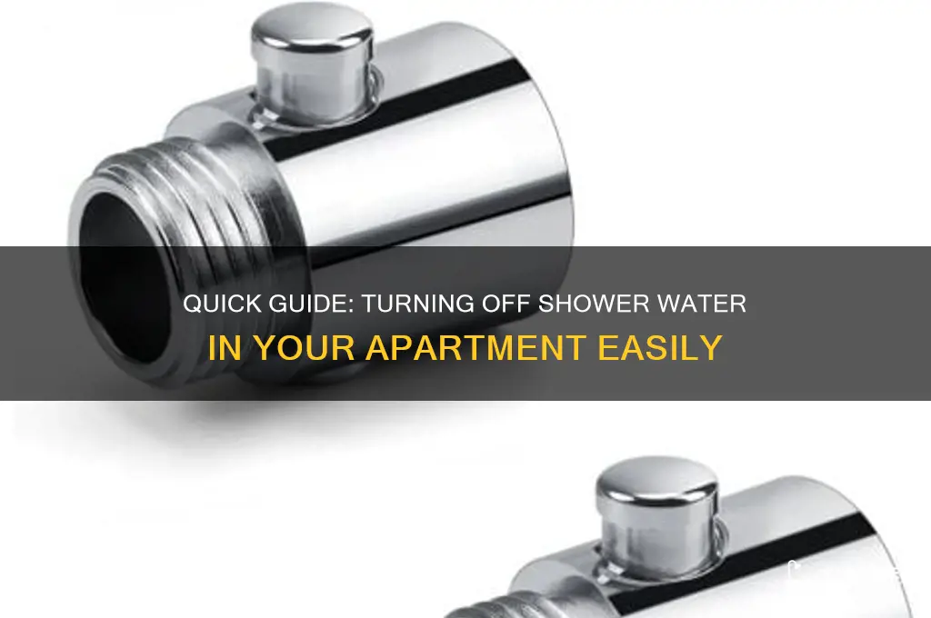 how to turn off shower water in an apartment