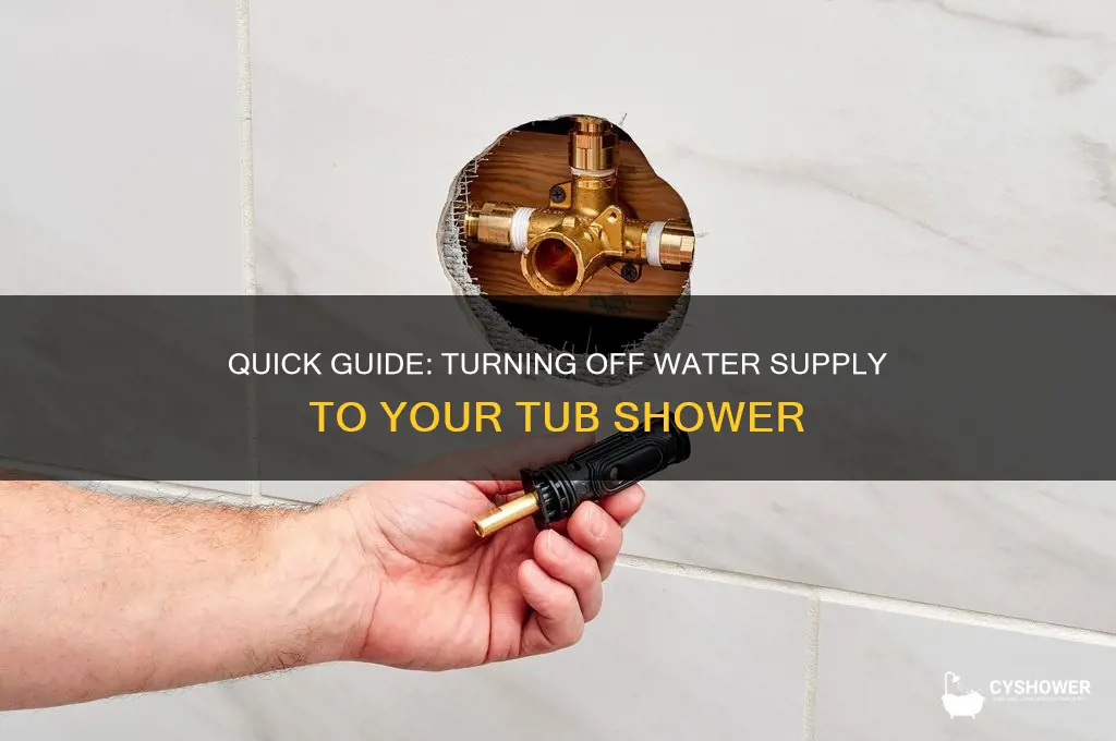 how to turn off the water to your tub shower
