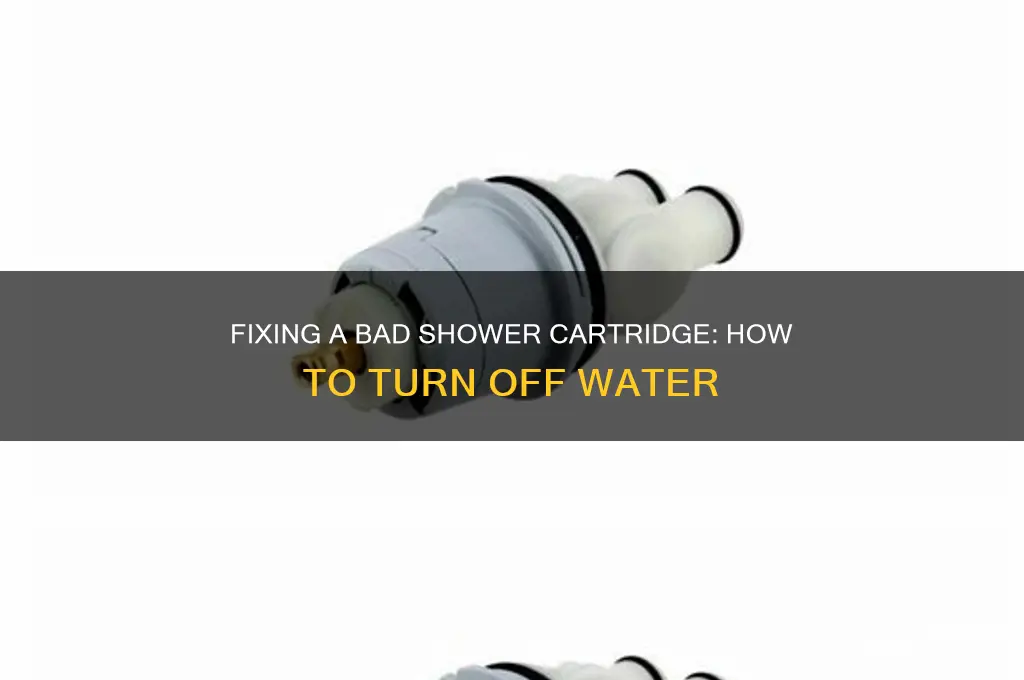 how to turn off water of shower if cartridge bad