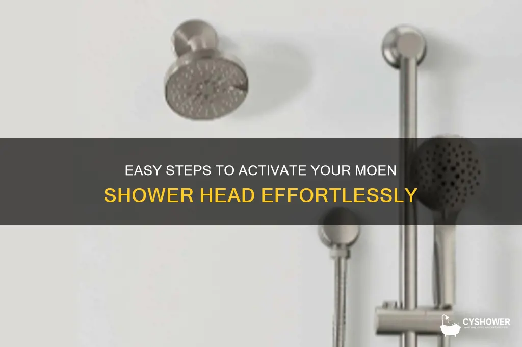 how to turn on a moen shower head