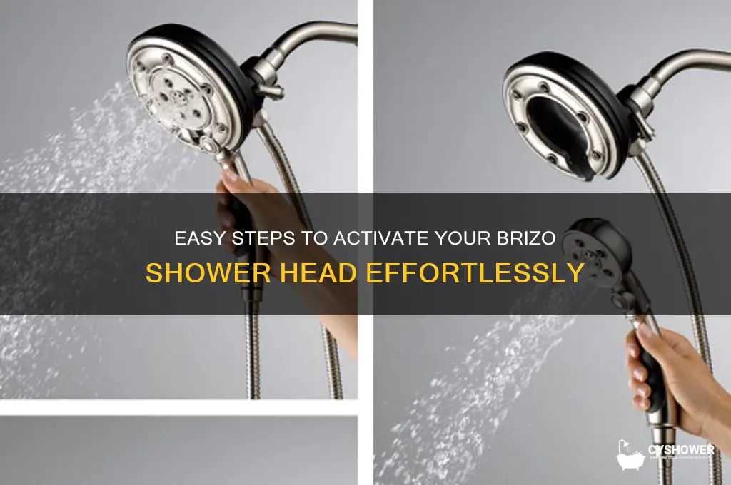 how to turn on brizo shower head