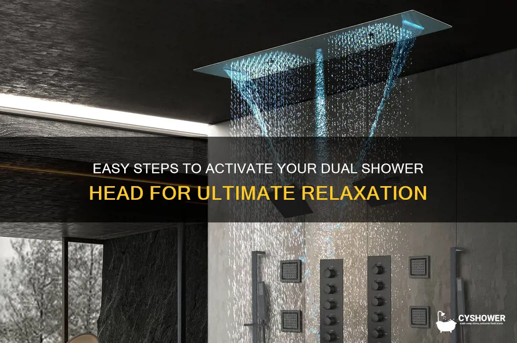 how to turn on dual shower head
