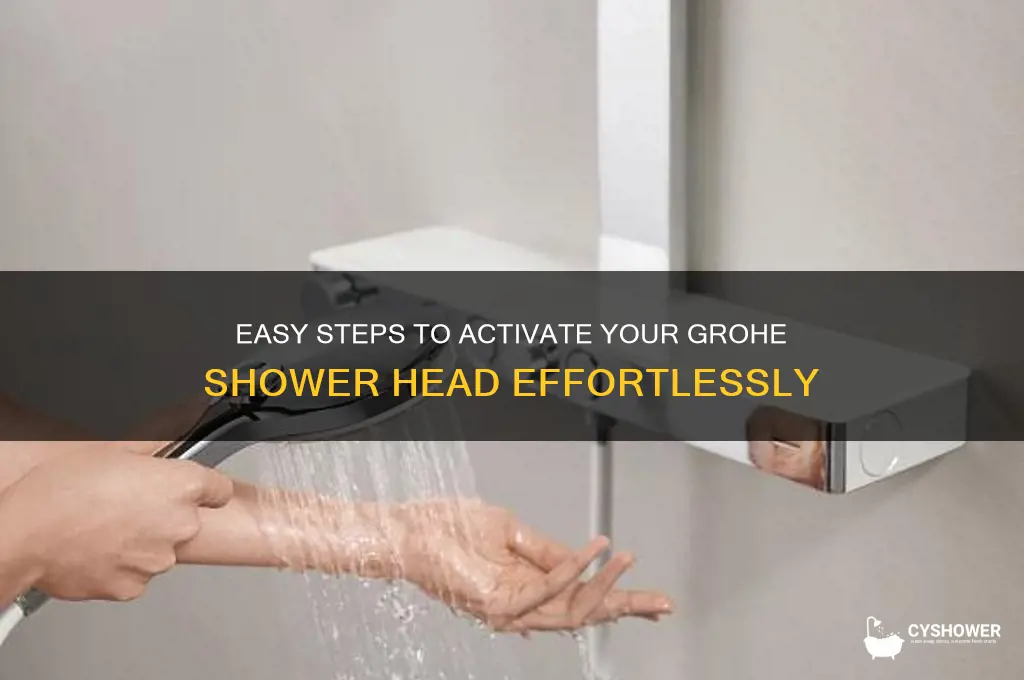 how to turn on grohe shower head