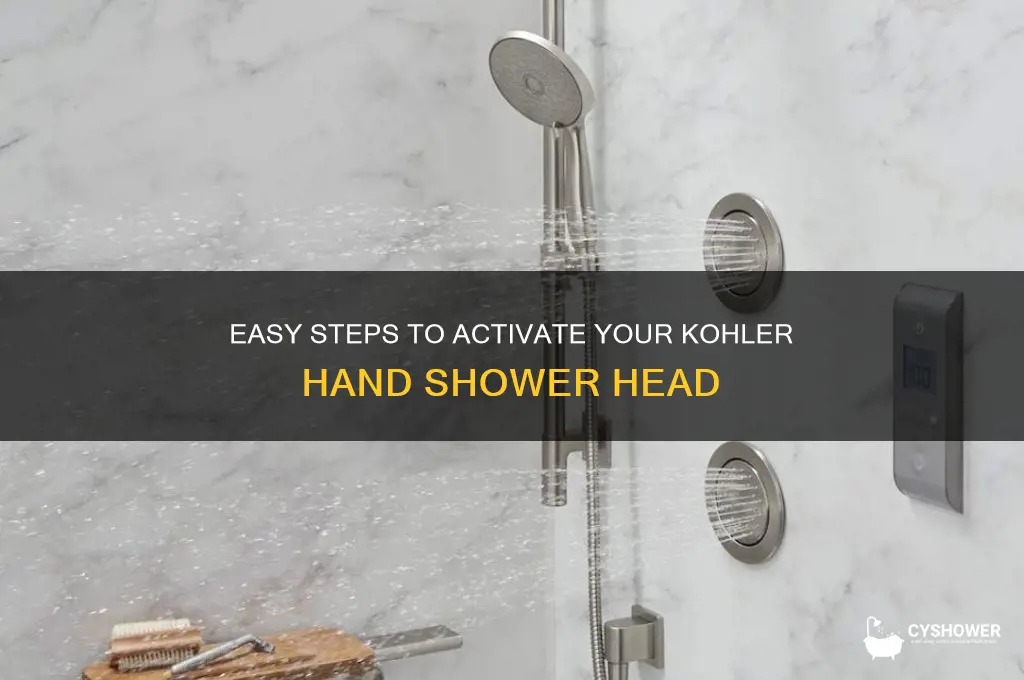 how to turn on kohler hand shower head