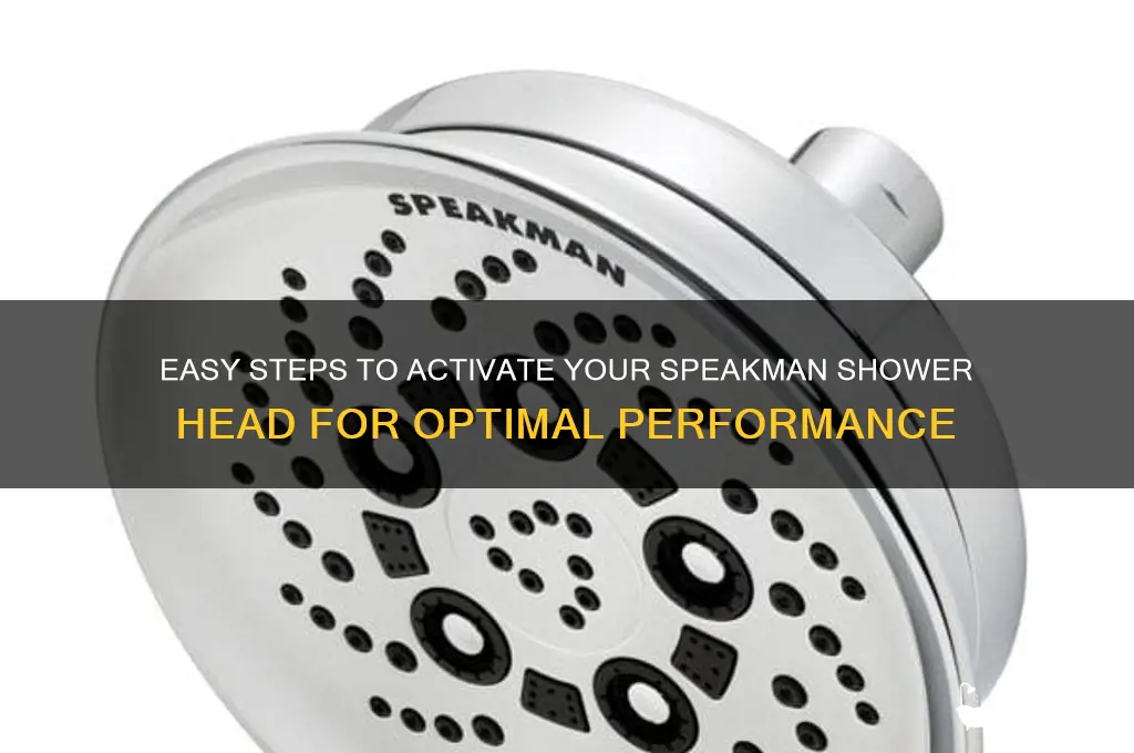 how to turn on speakman shower head