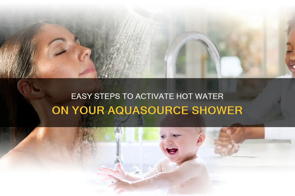 how to turn the hot water on aquasource shower