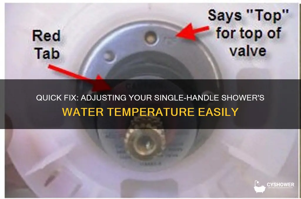 how to turn up water temp on one handle shower