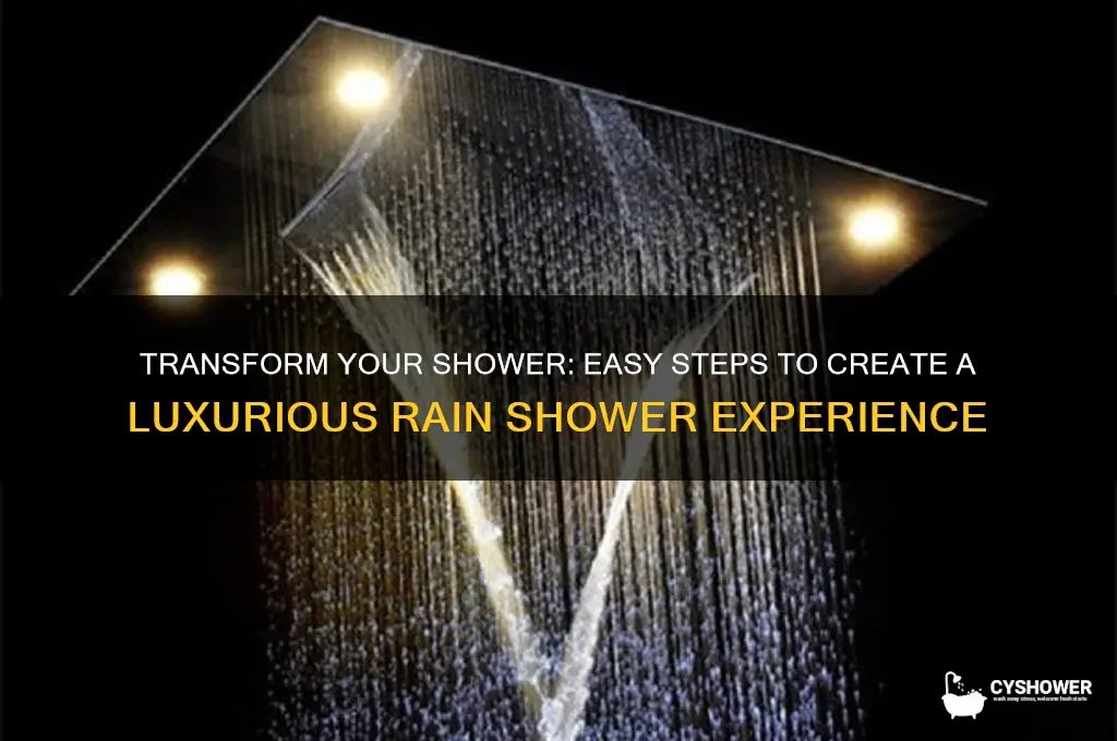 how to turn your shower head into a rain shower