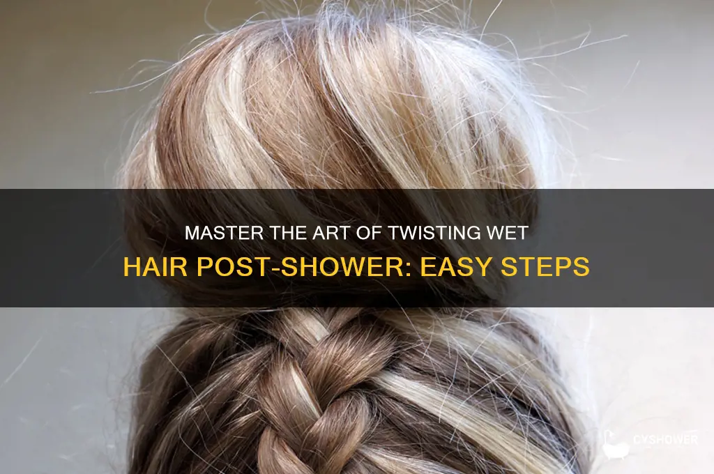 how to twist hair after a shower