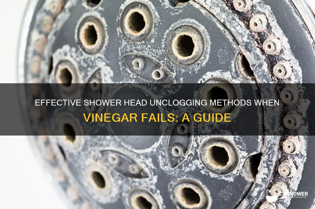 how to un clog shower head vinegar not working