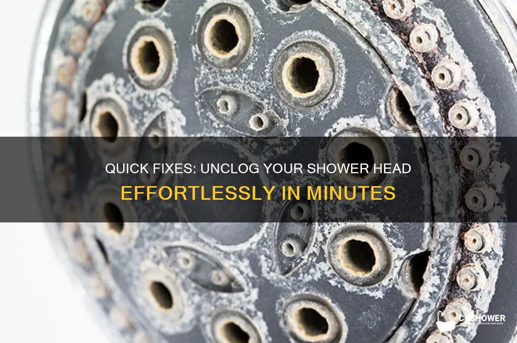 how to un clog shower head