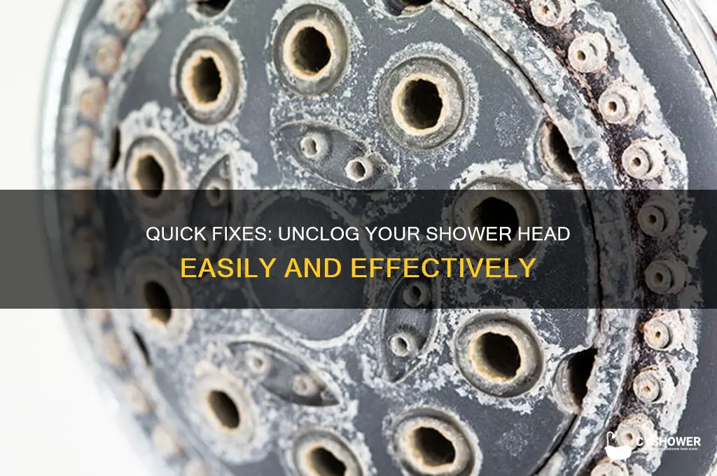 how to unblock a clogged shower head