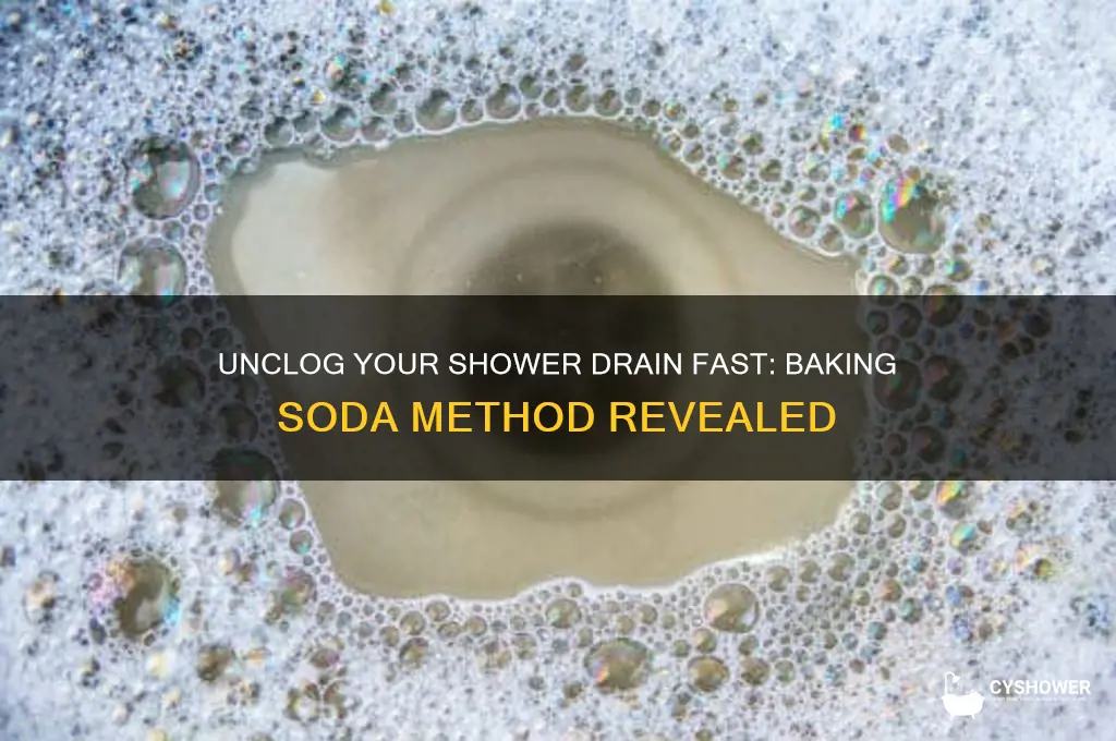 how to unblock a shower drain with bicarbonate soda