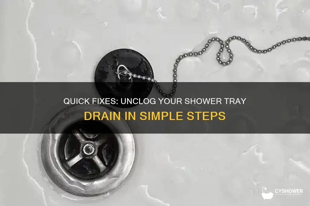 how to unblock a shower tray drain