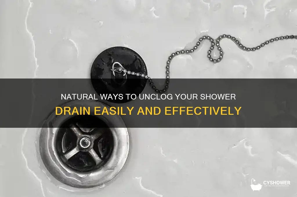 how to unblock shower drain naturally