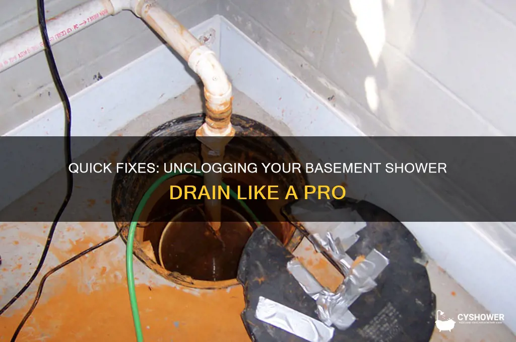 how to unclog a basement shower drain