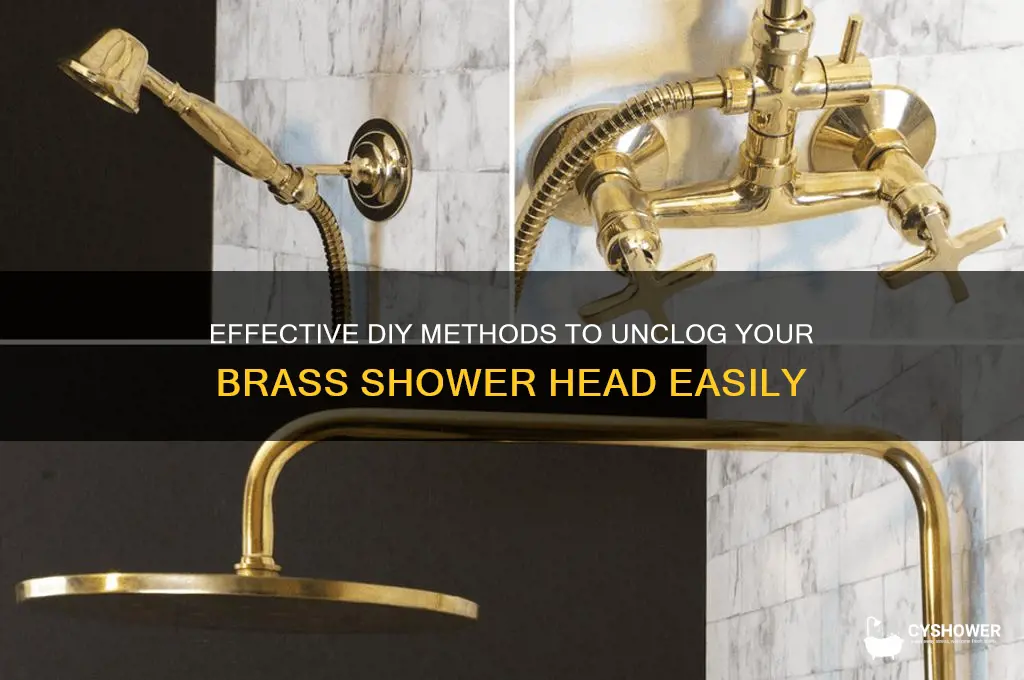 how to unclog a brass shower head
