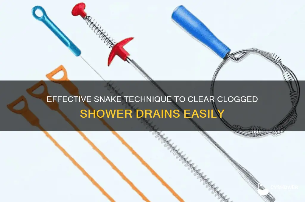 how to unclog a clogged shower drain with a snake