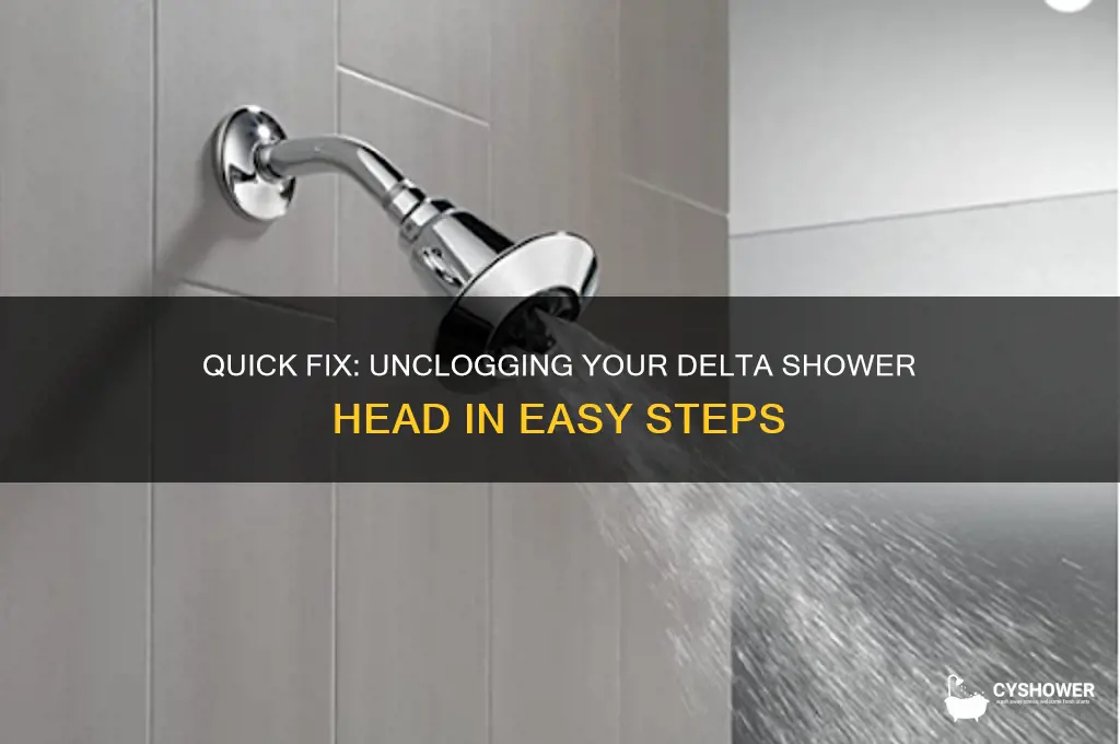 how to unclog a delta shower head