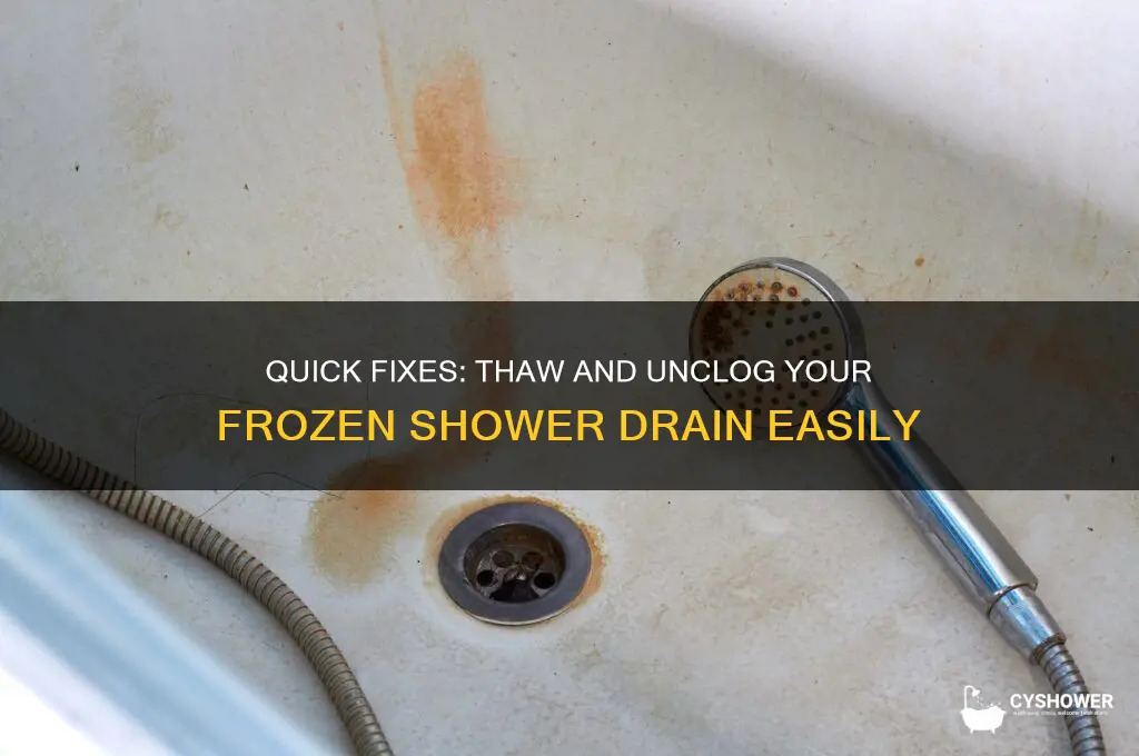 how to unclog a frozen shower drain