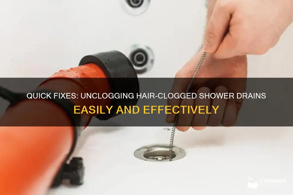 how to unclog a hair clogged shower drain