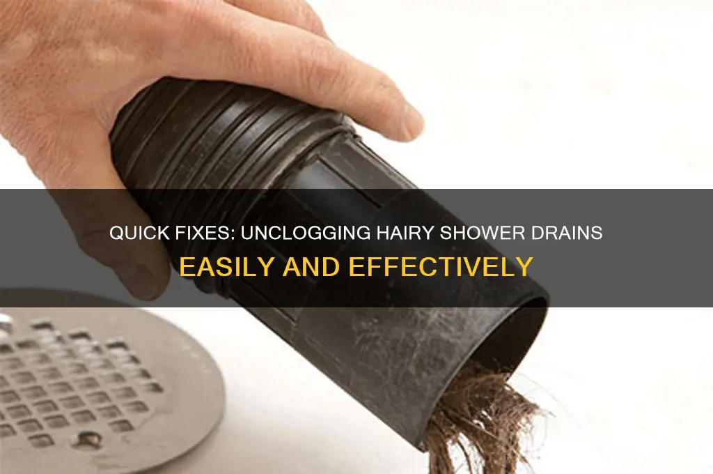 how to unclog a hairy shower drain