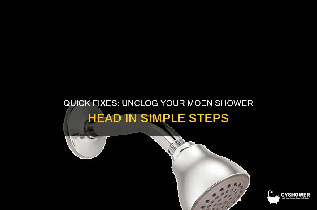 how to unclog a moen shower head