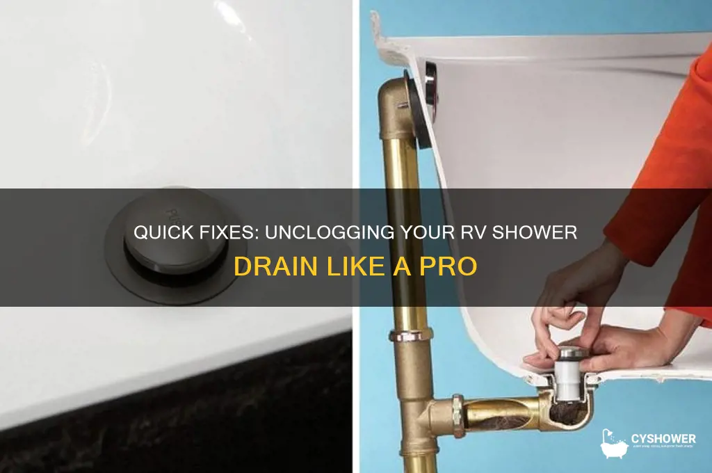 how to unclog a rv shower drain