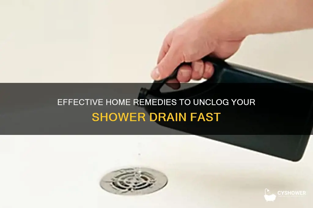 how to unclog a shower drain home remedies