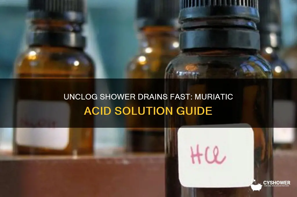 how to unclog a shower drain with muriatic acid