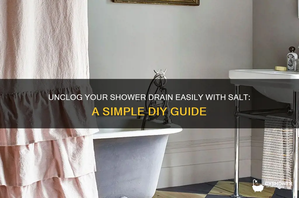 how to unclog a shower drain with salt