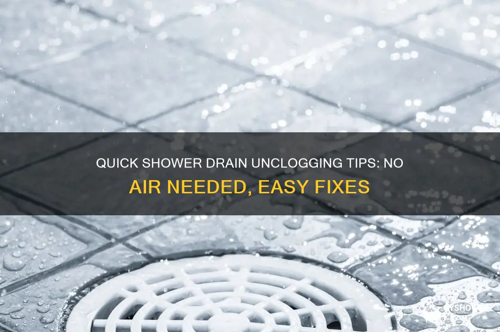 how to unclog a shower drain without air