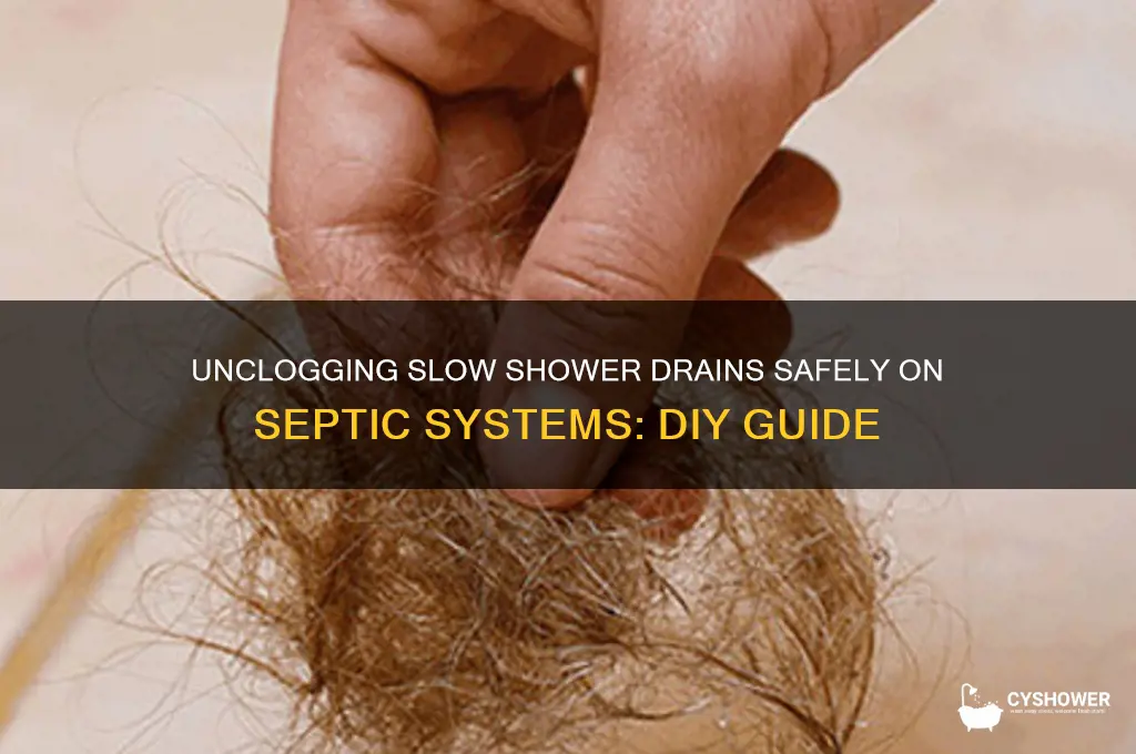 how to unclog a slow shower drain on septic systme