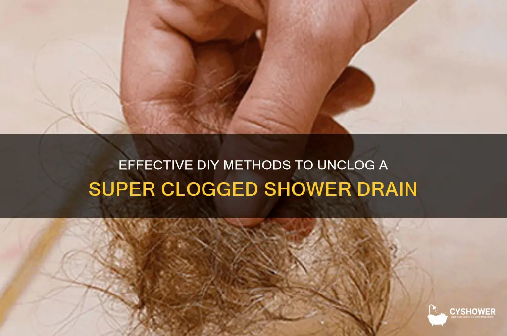 how to unclog a super clogged shower drain