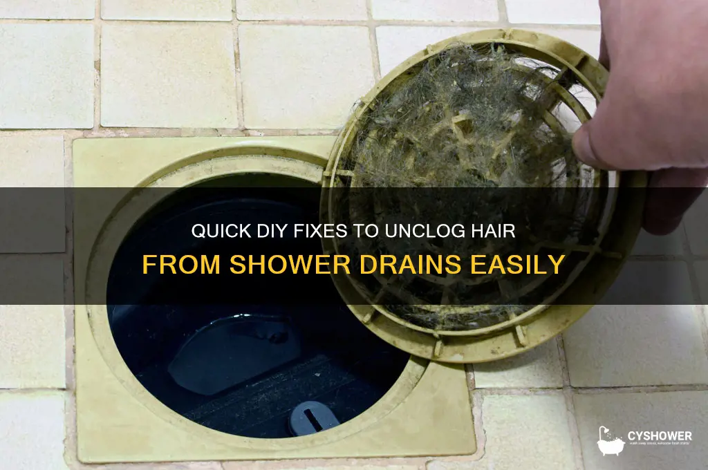 how to unclog hair from shower drain without a snake