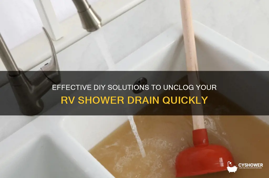 how to unclog rv shower drain