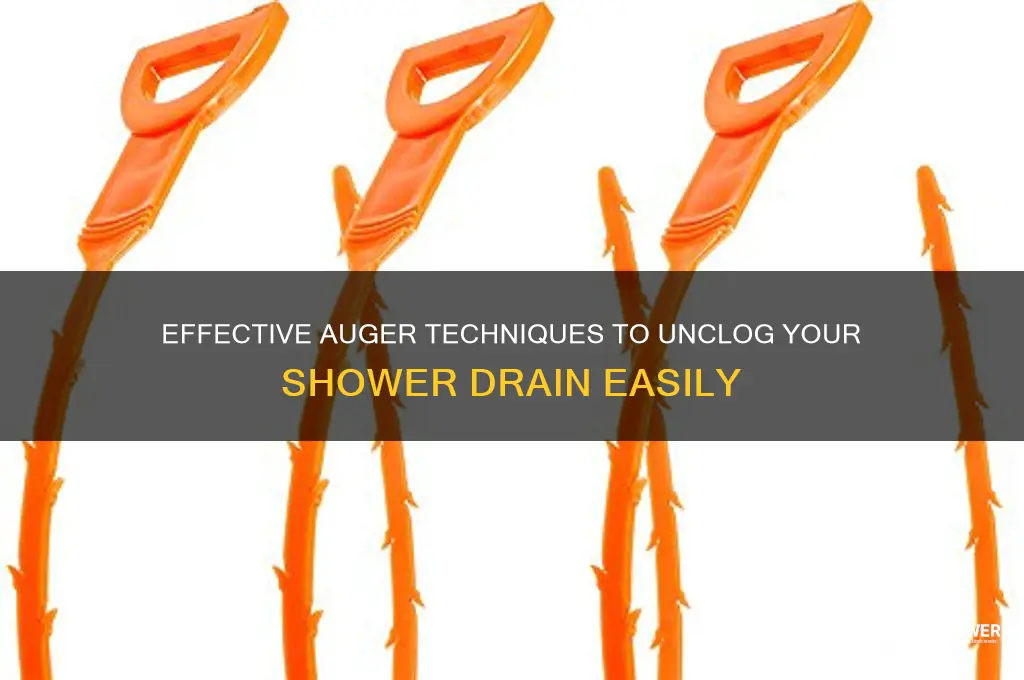 how to unclog shower drain with auger