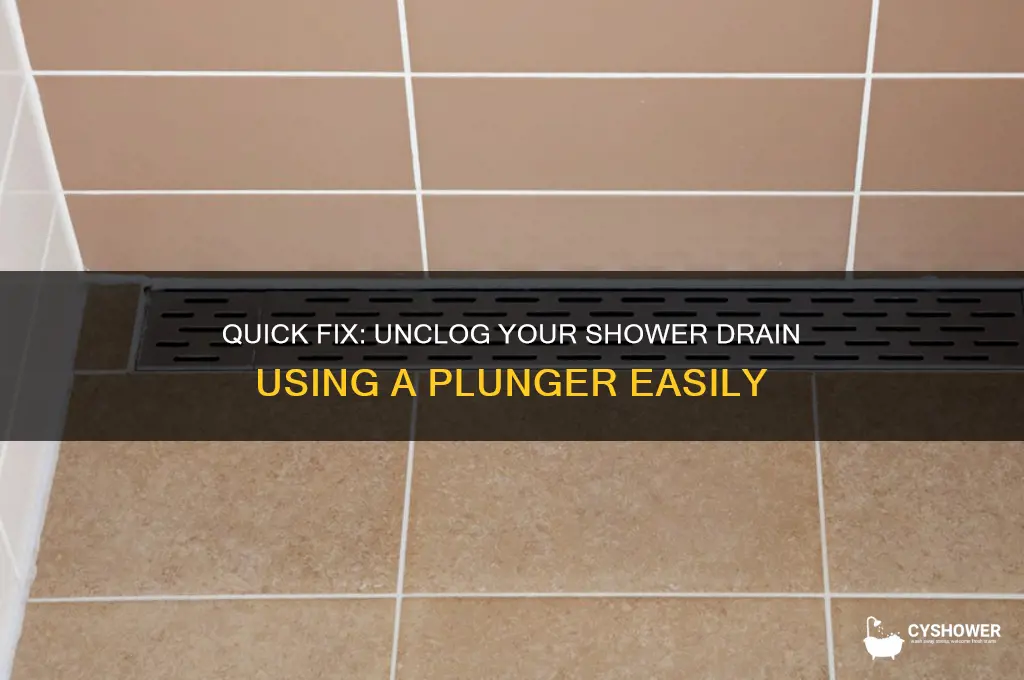 how to unclog shower drain with plunger
