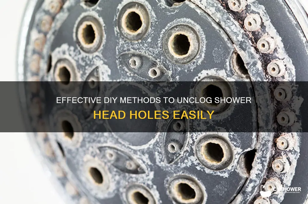 how to unclog shower head holes