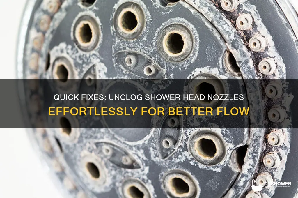 how to unclog shower head nozzles