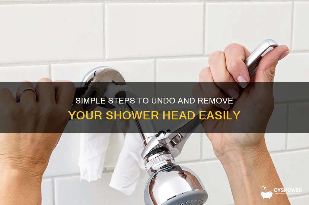 how to undo a shower head