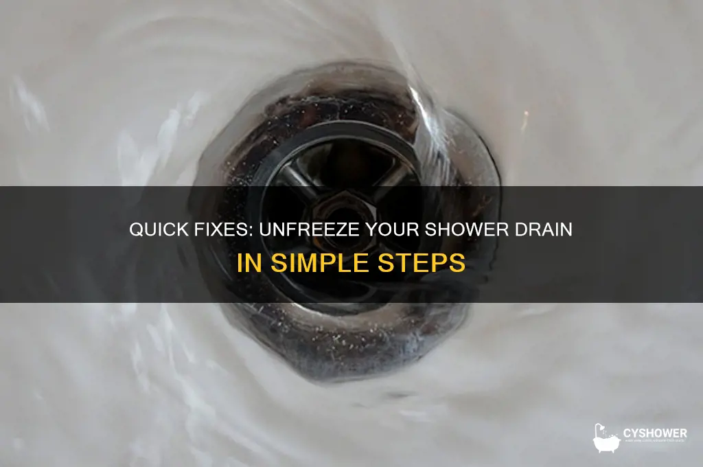 how to unfreeze a shower drain