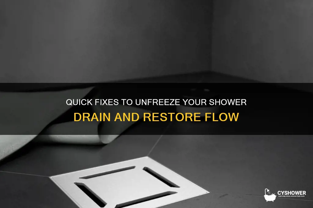 how to unfreeze shower drain