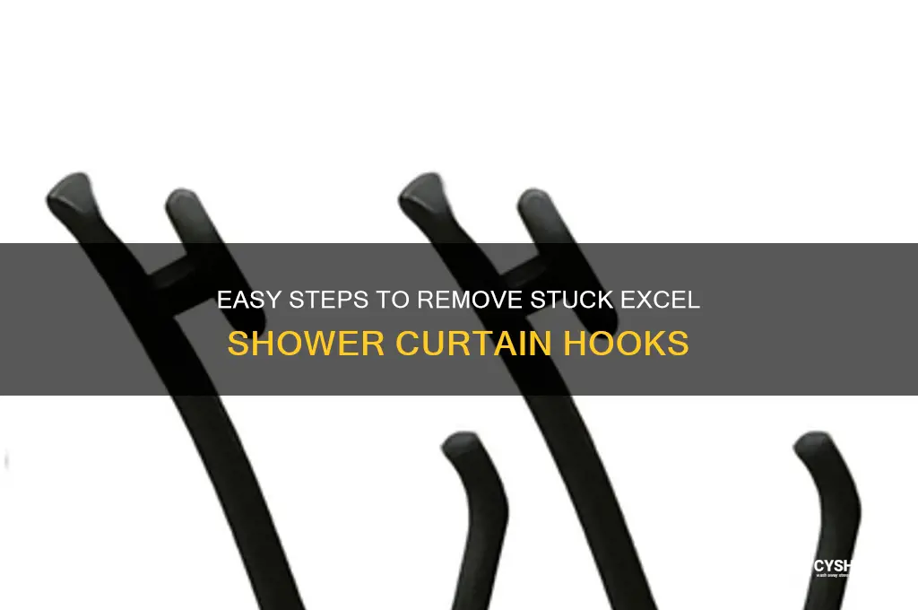 how to unhook excell shower curtain hooks