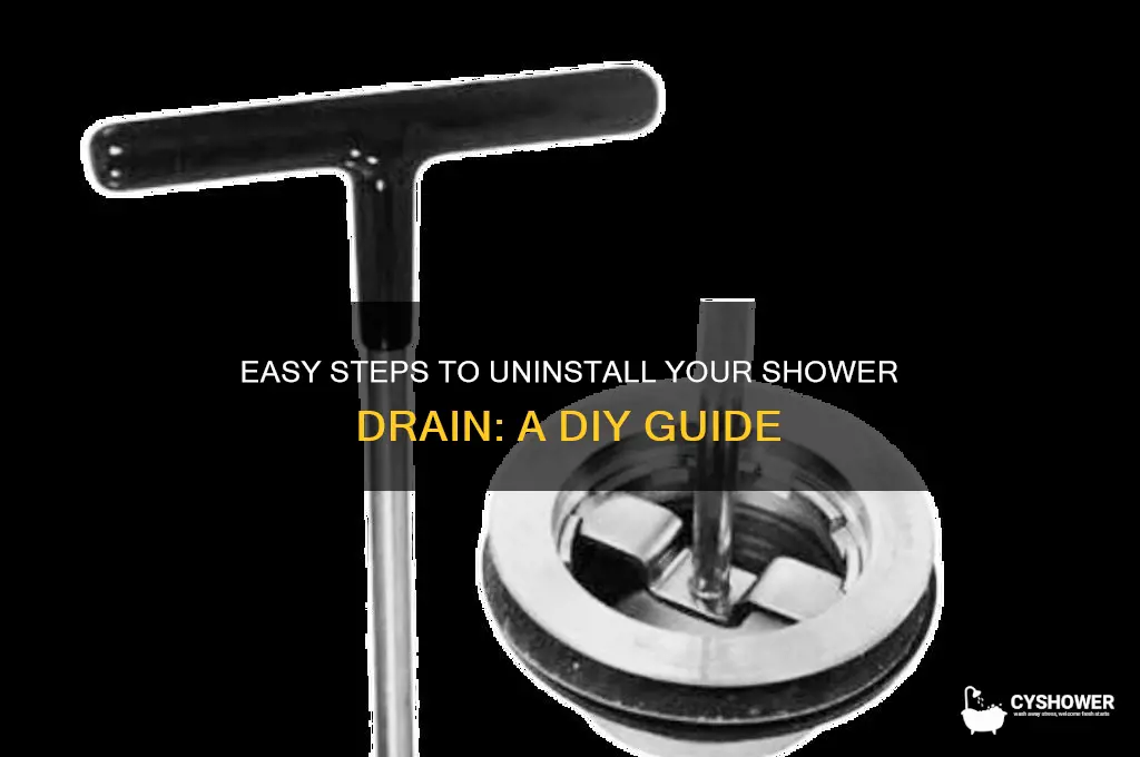 how to uninstall shower drain