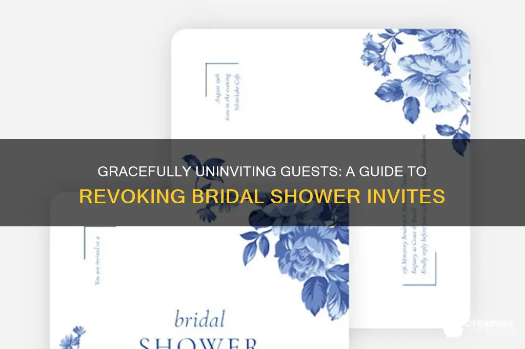 how to uninvite someone from bridal shower