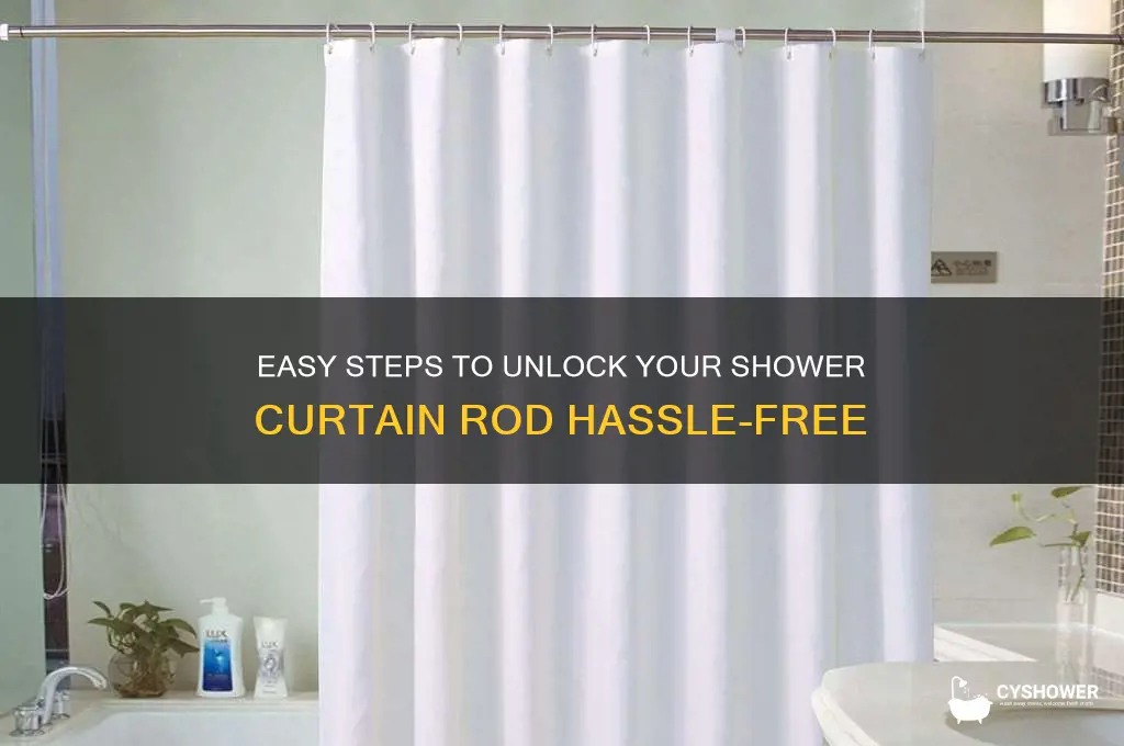 how to unlock a shower curtain rod
